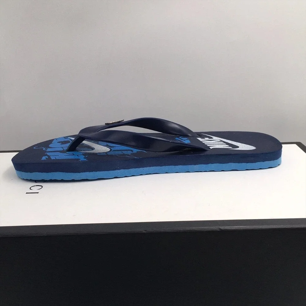 Nike Men's Flip Flop Thong Slippers Sandals Blue White Slip On Size‎ 6 US